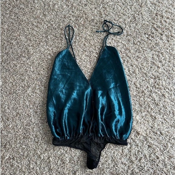 FREE PEOPLE So Fine In Shine Halter Bodysuit - Picture 2 of 3